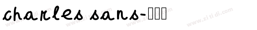charles sans字体转换
